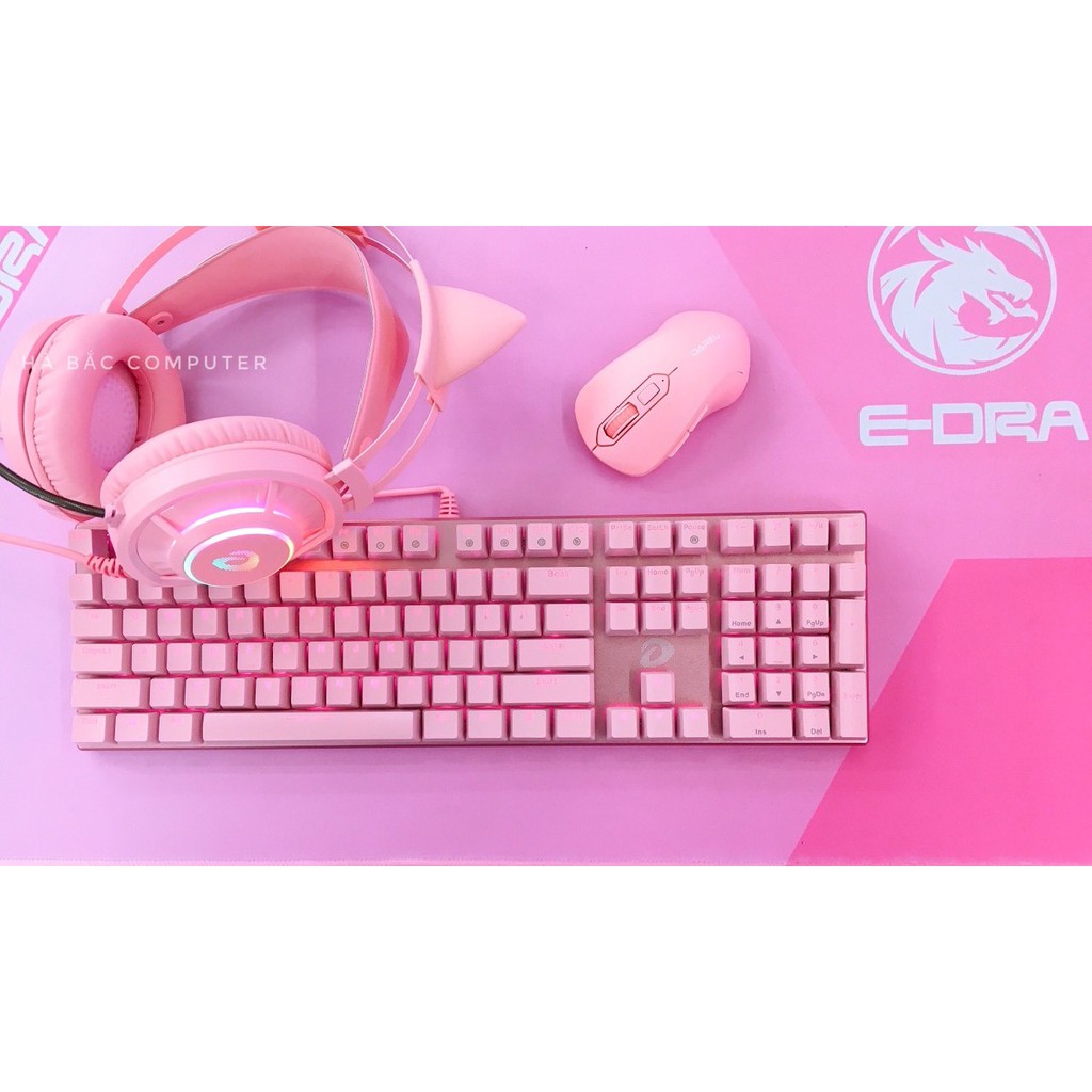 Lót Di Chuột Màu Hồng E-DRA EMP901 Khổ Rộng 90*40cm - Pad Di Chuột Màu Pink