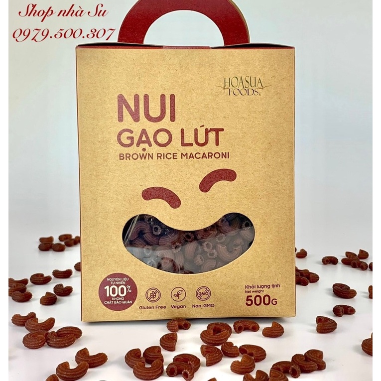Nui gạo lứt Hoa Sữa dai ngon - túi 500g