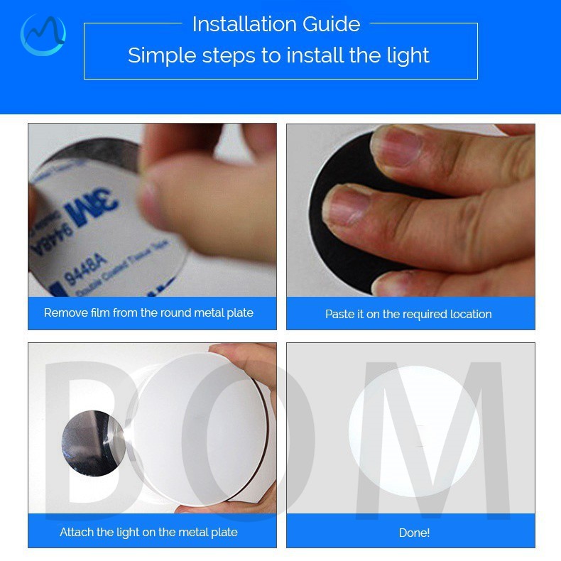 Đèn LED cảm biến thông minh dáng tròn thích hợp cho tủ quần áo/hành lang/cầu thang/phòng ngủ/phòng tắm