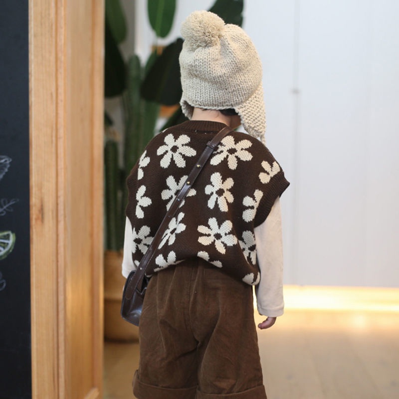 [Babycat] Hàng Có Sẵn Áo Khoác Cardigan Dệt Kim Không Tay Phong Cách Hàn Quốc Nhật Bản Thời Trang Xuân Thu Hàng Mới Dành Cho Bé Trai Và Bé Gái