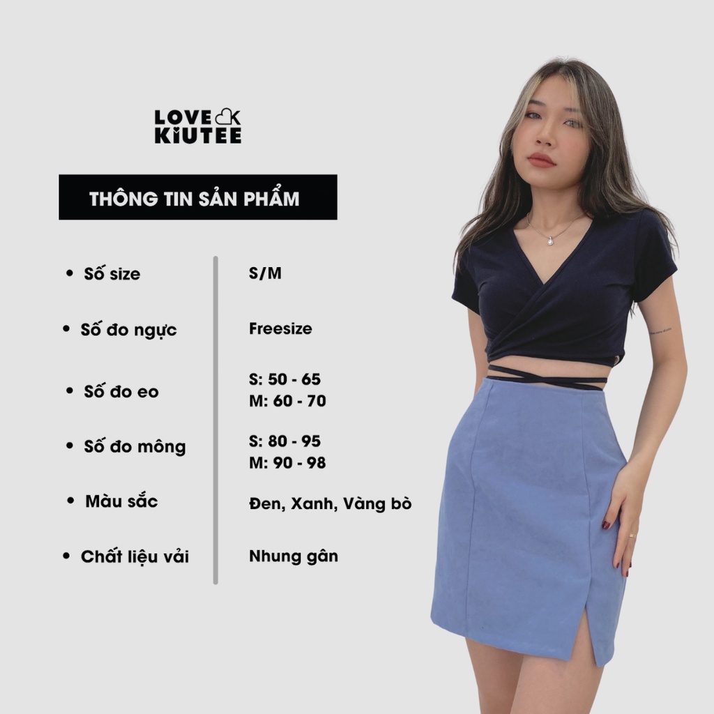 Chân váy nhung gân Bad Habits Mini Skirt LOVEKIUTEE