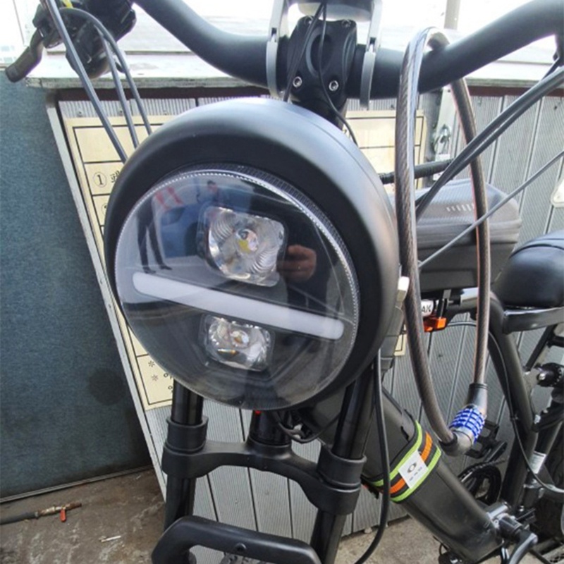 Đèn Pha LED Hình Tròn Màu Đen 5.75 inch 3 / 4 &quot;Cho Xe Mô Tô