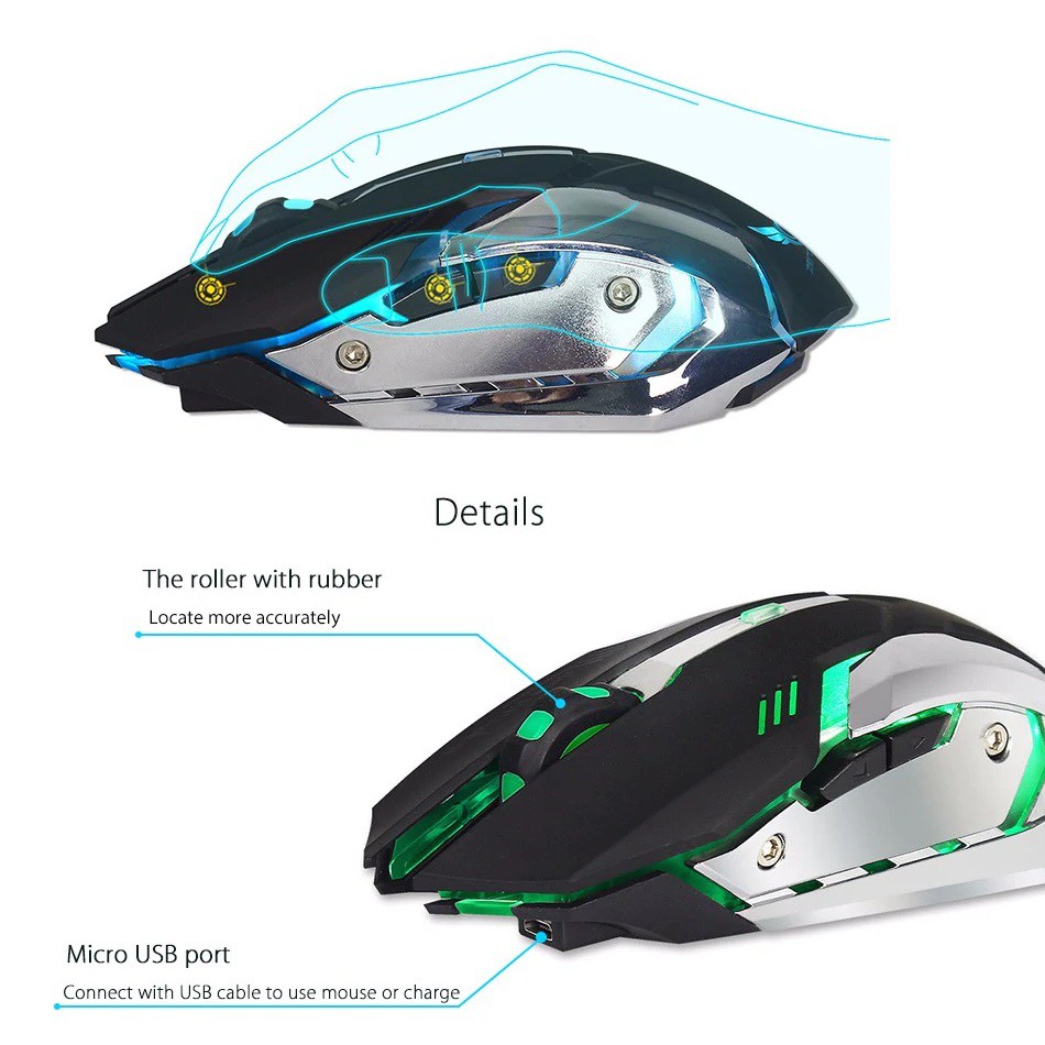 Chuột chơi game không dây cao cấp Zerodate X70 - Chuột không dây cao cấp X70