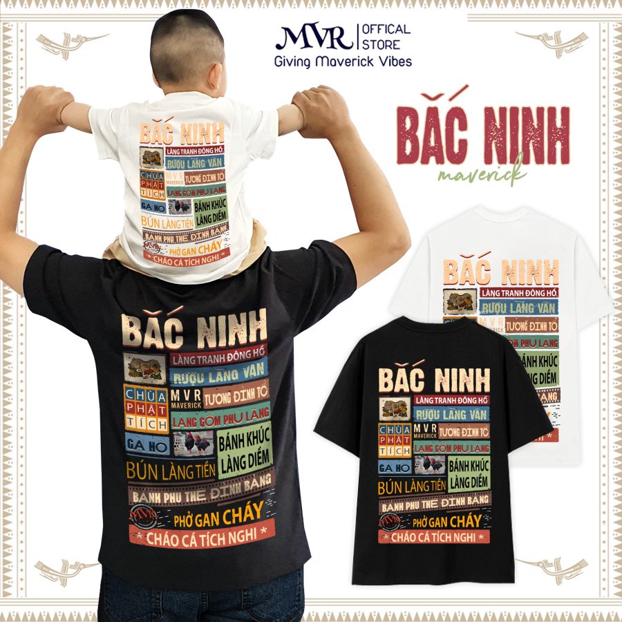 Áo thun Bắc Ninh in 2 mặt Unisex phông rộng cotton ao cặp gia đình du lịch fact UNDER MVR BB4180
