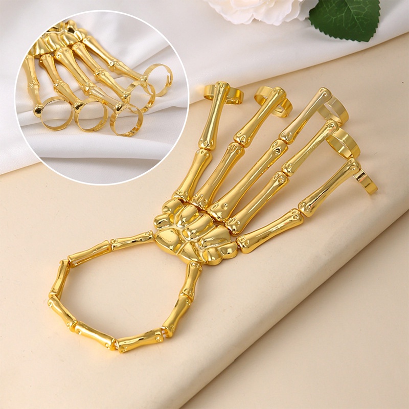 Vòng Tay Hình Bộ Xương Bàn Tay Có Thể Điều Chỉnh Thời Trang Halloween