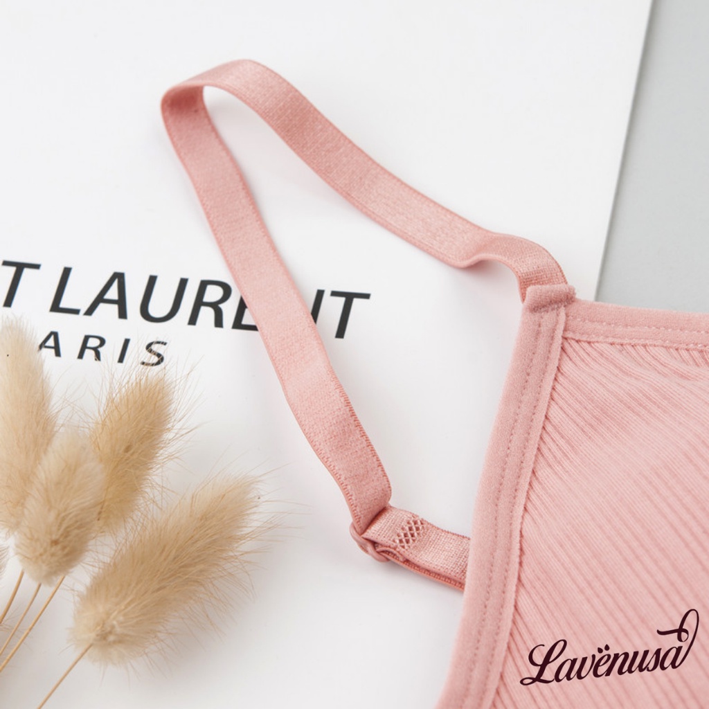 Áo lót nữ cotton hở lưng chữ u đệm mỏng cao cấp freesize 40-55kg LAVENUSA AL50