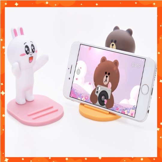 Giá Đỡ Điện Thoại Siêu Dễ Thương Vũ Khí Selfie Hình Thỏ Cony, Gấu Brown - Có thể chọn mẫu | BigBuy360 - bigbuy360.vn