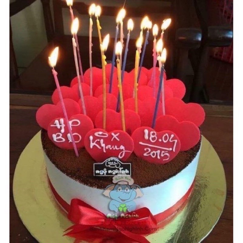 1 Vỉ 12 nến tăm sinh nhật dài 12cm
