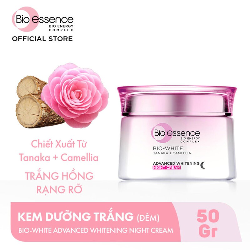 Kem Dưỡng Sáng Da Ban Đêm Bio-essence Tanaka White Double Whitening Renewal Night Cream 50g