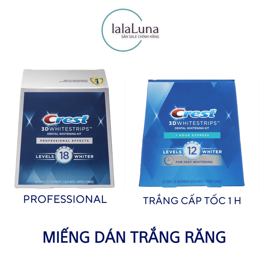 Miếng dán trắng răng CREST 3D WHITESTRIPS