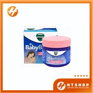 Dầu Bôi Ấm Ngực - Dầu Nóng Vick Baby Balsam Cho Bé Từ 3 Tháng Tuổi Hộp 50Gram