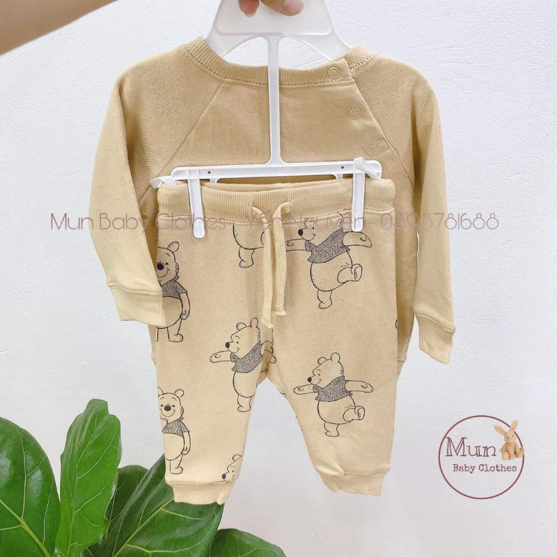 BỘ GẤU POOH VÀNG H&M BÉ TRAI