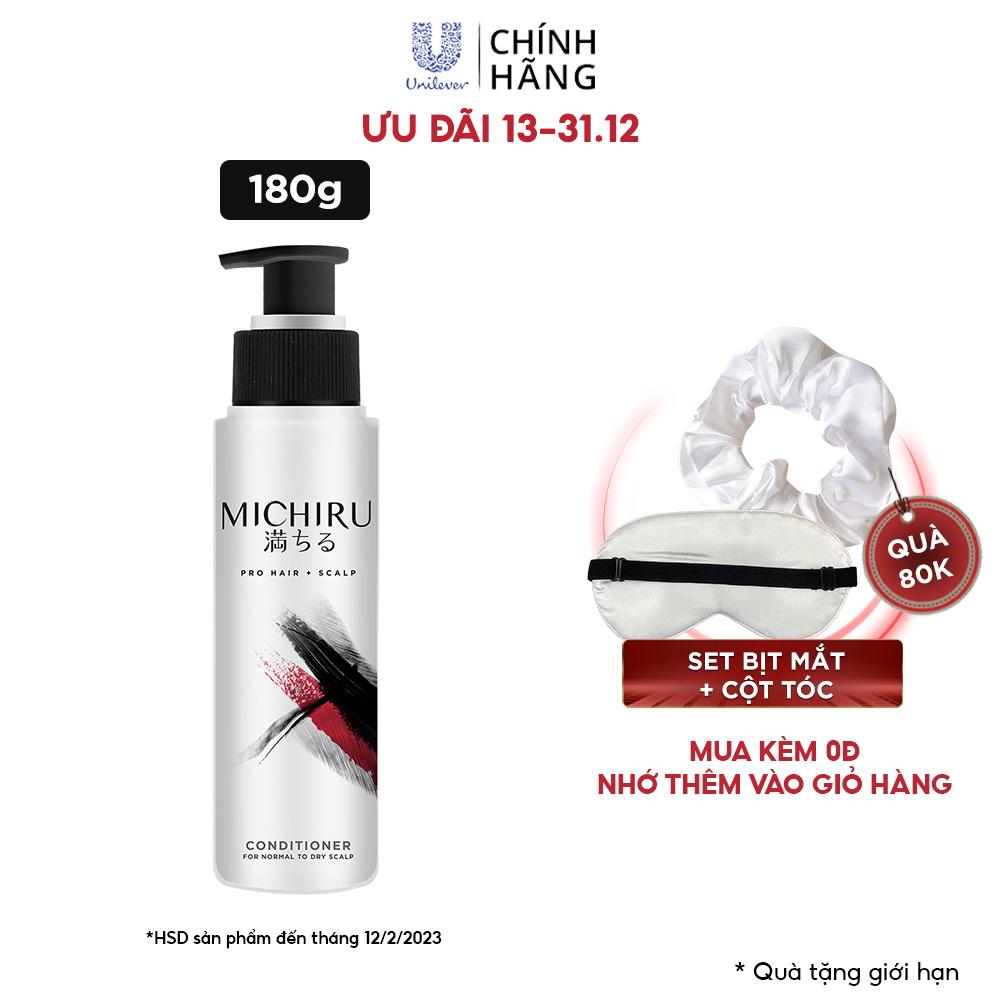 Dầu gội Michiru ngăn ngừa rụng tóc cho da đầu khô, nội địa Nhật, dưỡng chất Fiber Repair Actives 180g