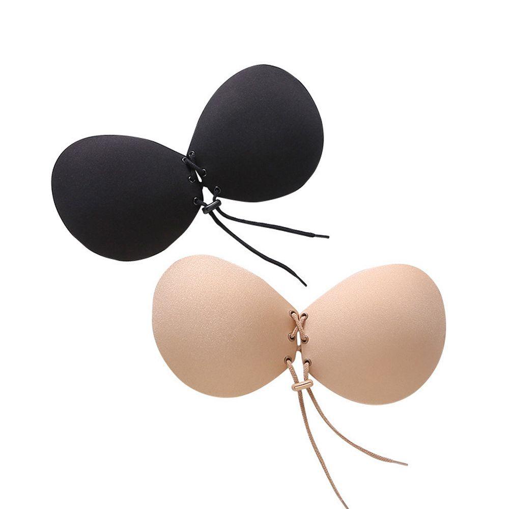 Qqmall Miếng Dán Nâng Ngực Bằng Silicon Đơn Giản Cho Váy Cưới / Đồ Bơi Có Dây Rút