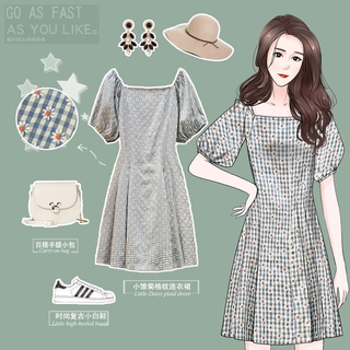 women dresses for women formal Vintage  smocked  bangkok floral Wrap Elegant Casual Dress