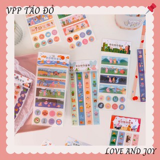 Sticker dán trang trí sổ tay, nhật ký - VPP Táo Đỏ
