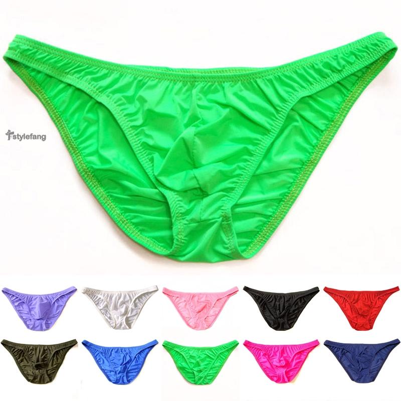 STYLEF-~Men Briefs Panties Sexy Stretch Bulge pouch Elastic Low rise Slim Solid-