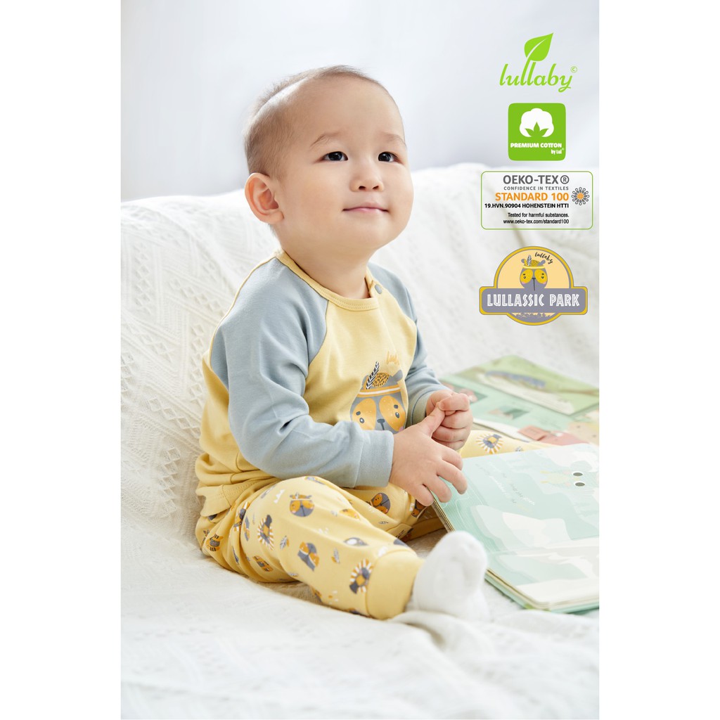Bộ quần áo dài tay Zaglan màu vàng Lullaby