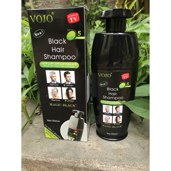 DẦU GỘI ĐEN TÓC VOJO BLACK HAIR &amp; DARK BROWN HAIR SHAMPOO 500ml