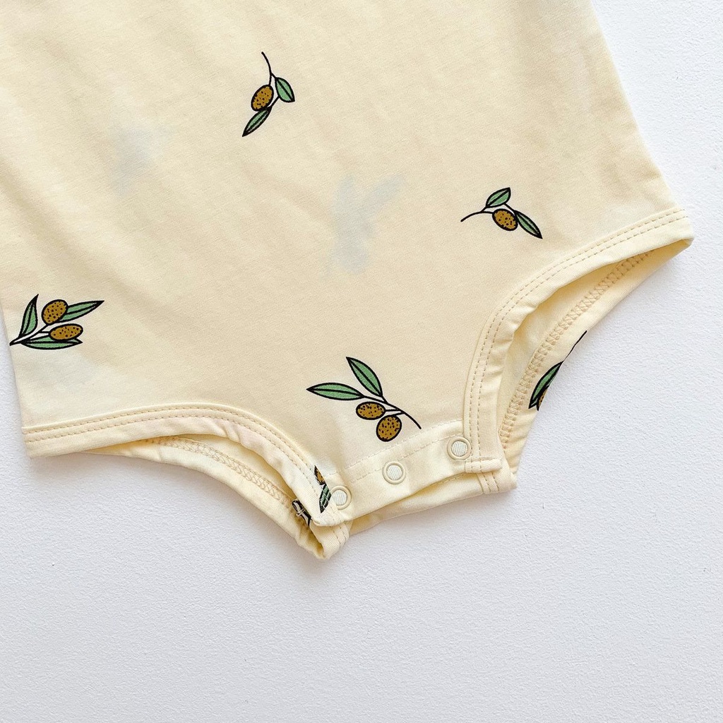 Bộ Áo Liền Quần Sát Nách Vải Cotton Thời Trang Mùa Hè Cho Bé Từ 0-2 Tuổi