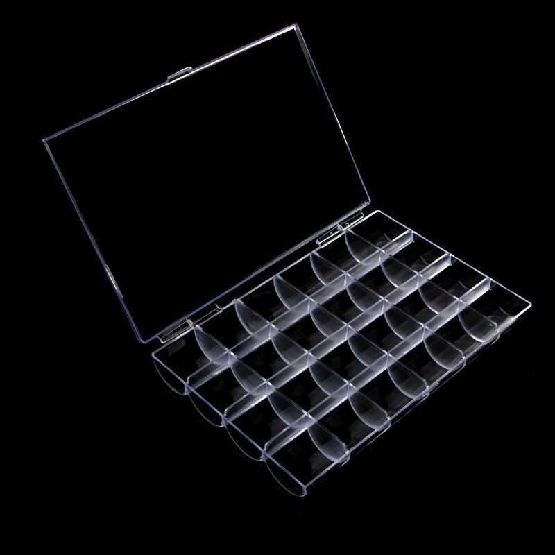 10MK 24 Grids Transparent Jewelry Bead Ring Earring Storage Box Acrylic Container New