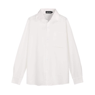 Áo sơ mi trắng basic tay dài unisex