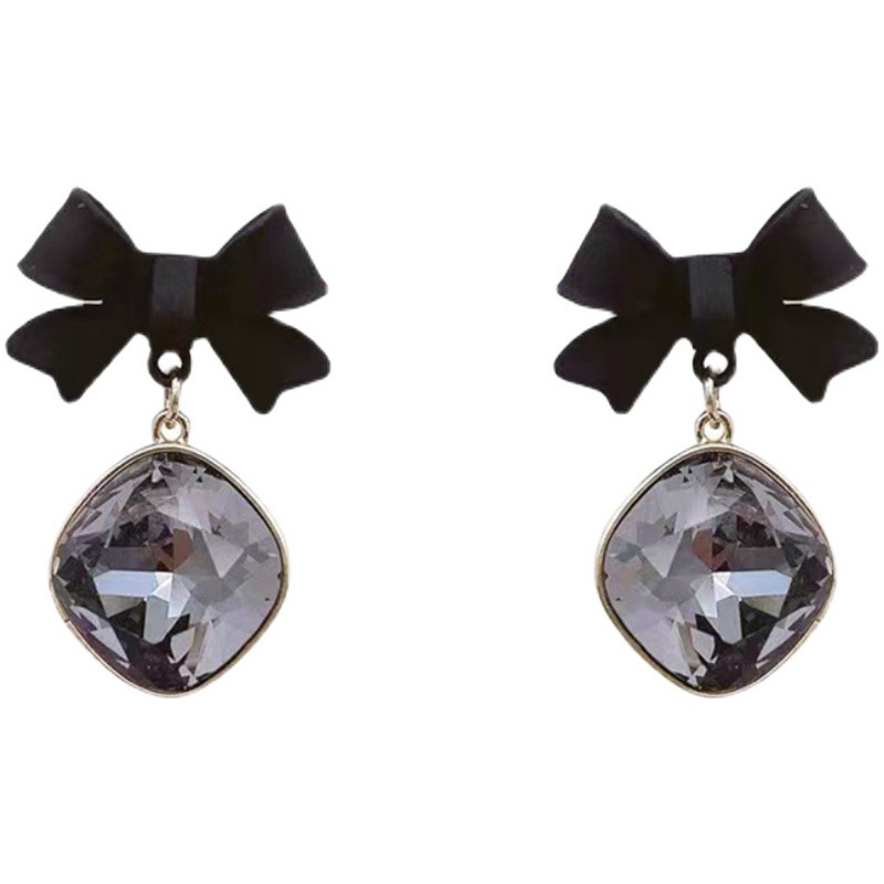 Khuyên Tai Cao Cấp Đính Nơ Đỏ Phong Cách Thời Trang 2022 Dành Cho Nữ