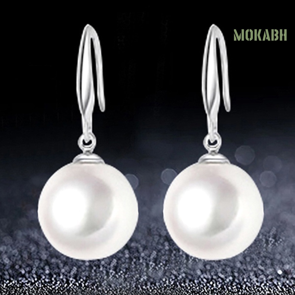 Bông Tai Dáng Dài Đính Ngọc Trai Nhân Tạo Thanh Lịch Thời Trang