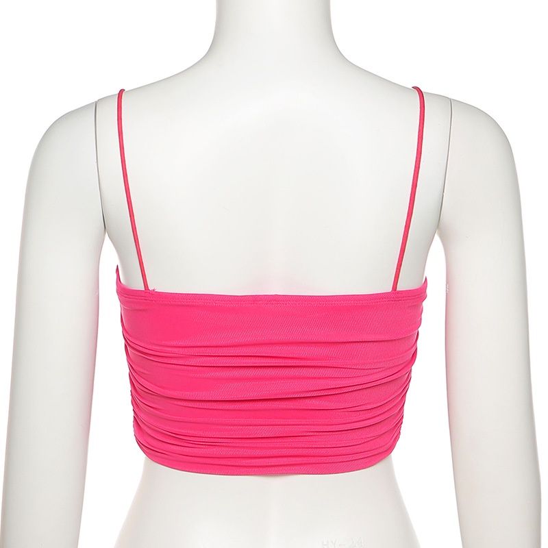 DUNEA Áo hai dây hở lưng thiết kế thời trang mùa hè dành cho nữ