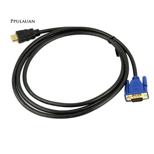 PPLA 6Ft 1.8M VGA HDMI Gold Male To VGA HD-15 Male Cable 1080P HDMI-VGA M/M Wire
