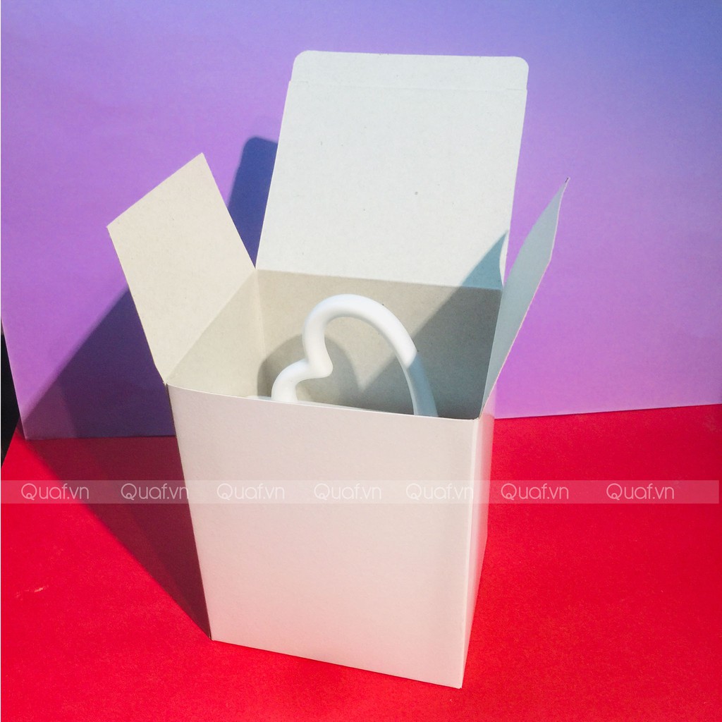 [8.5x10x12.5cm] Combo x50c hộp bìa duplex màu trắng đựng hàng - 250 G/M2