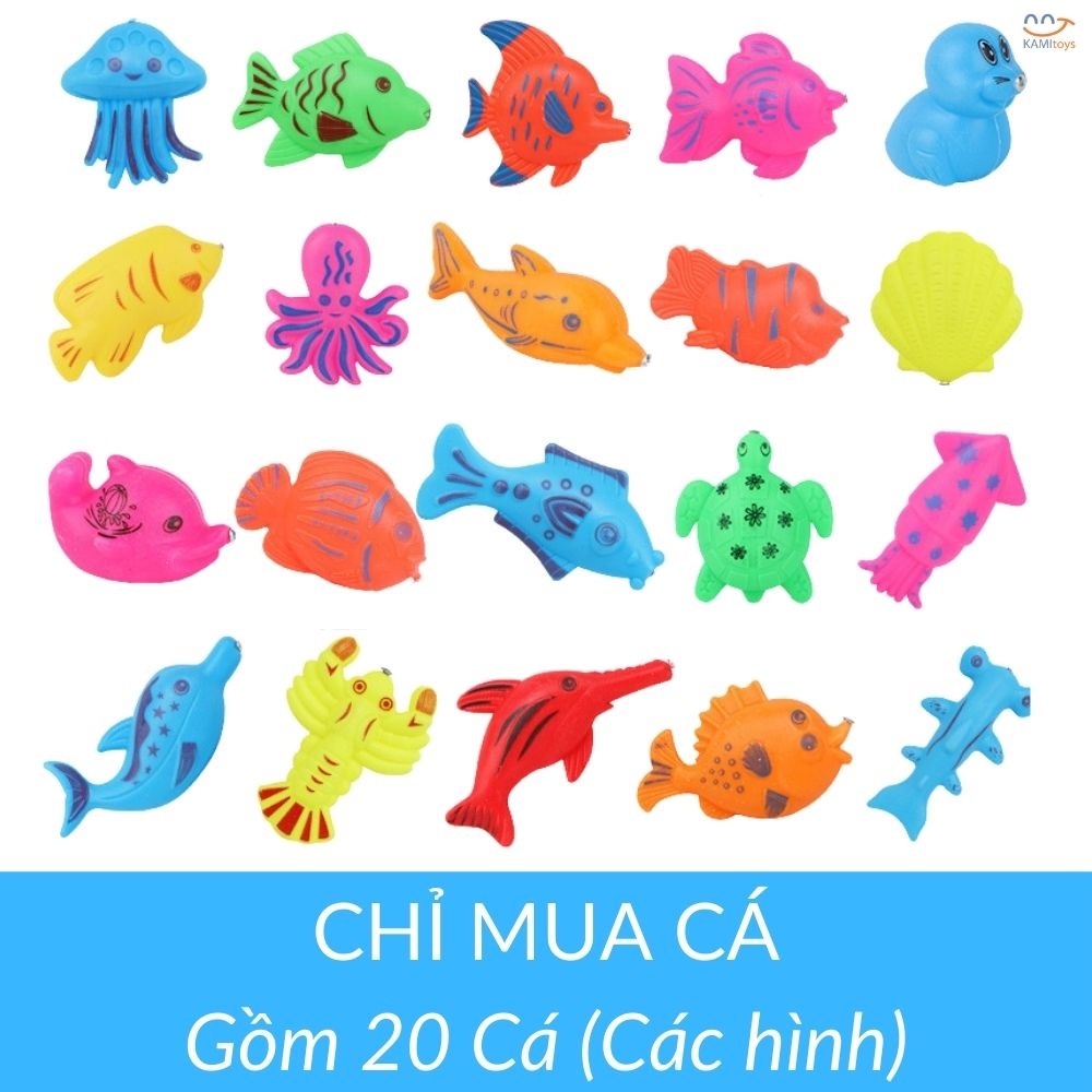 Đồ chơi Câu cá nam châm cho bé trong nước và trên cạn gồm Bể hơi cỡ lớn+Cần câu+Bơm+Cá mã 50015