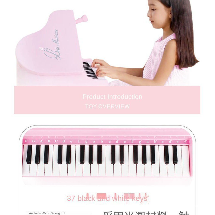 Đàn Piano Điện Tử Có Thể Sạc Lại Kèm Micro Dành Cho Các Bé Từ 1 Đến 3 Tuổi Trở Lên