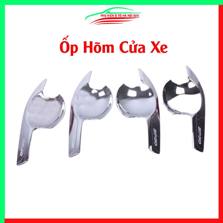 Ốp tay hõm mạ crom Mazda BT-50 BT50 sáng bóng chống trầy bảo vệ cửa xe ô tô