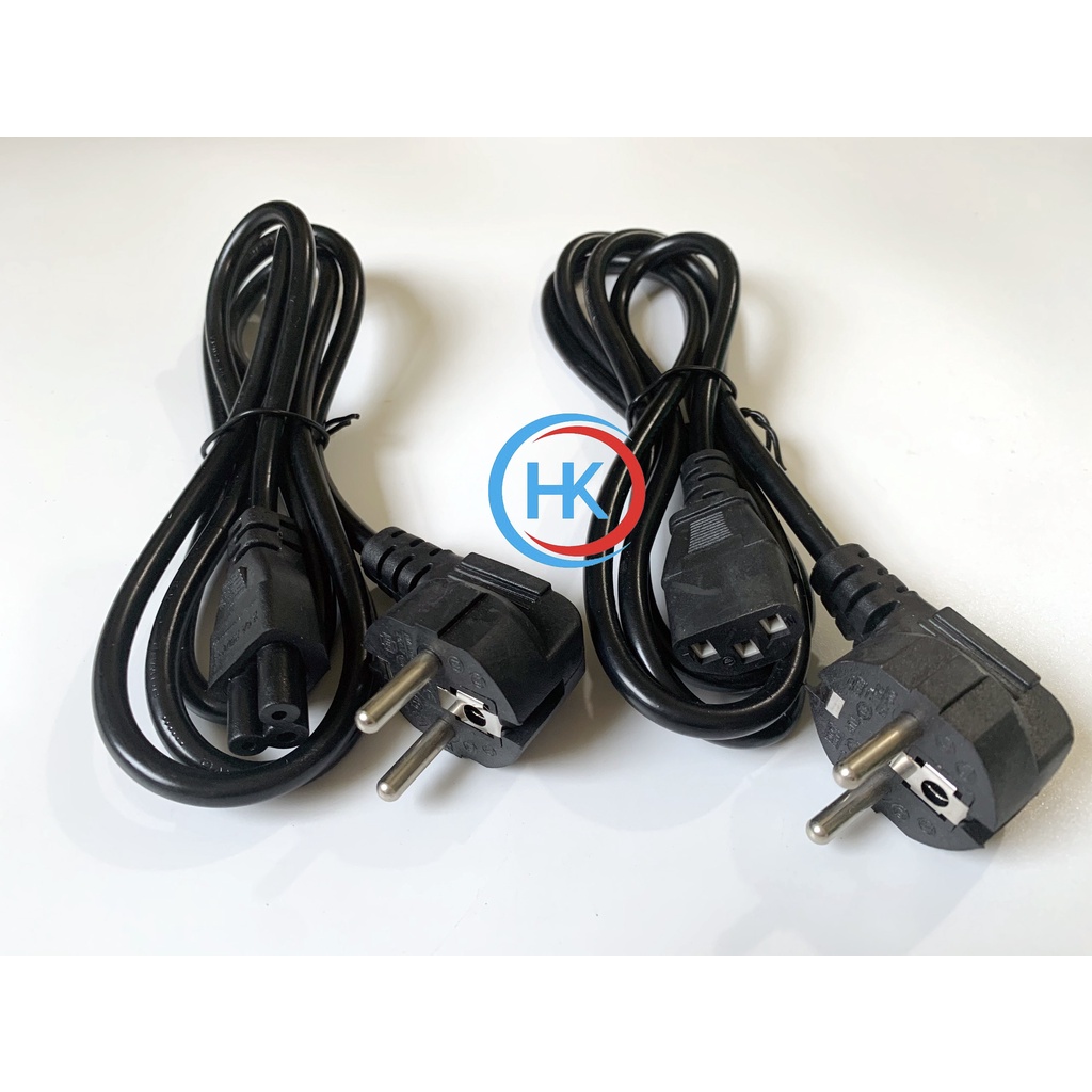 Dây nguồn sạc cho laptop và dây nguồn cho PC loại đầu tròn kết nối điện 220V