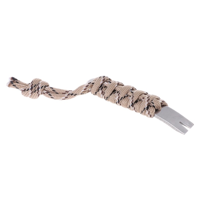 SUP Mini EDC Tool Crank Crowbar Pocket Pry Bar Paracord Scraper Opener Winder Staple