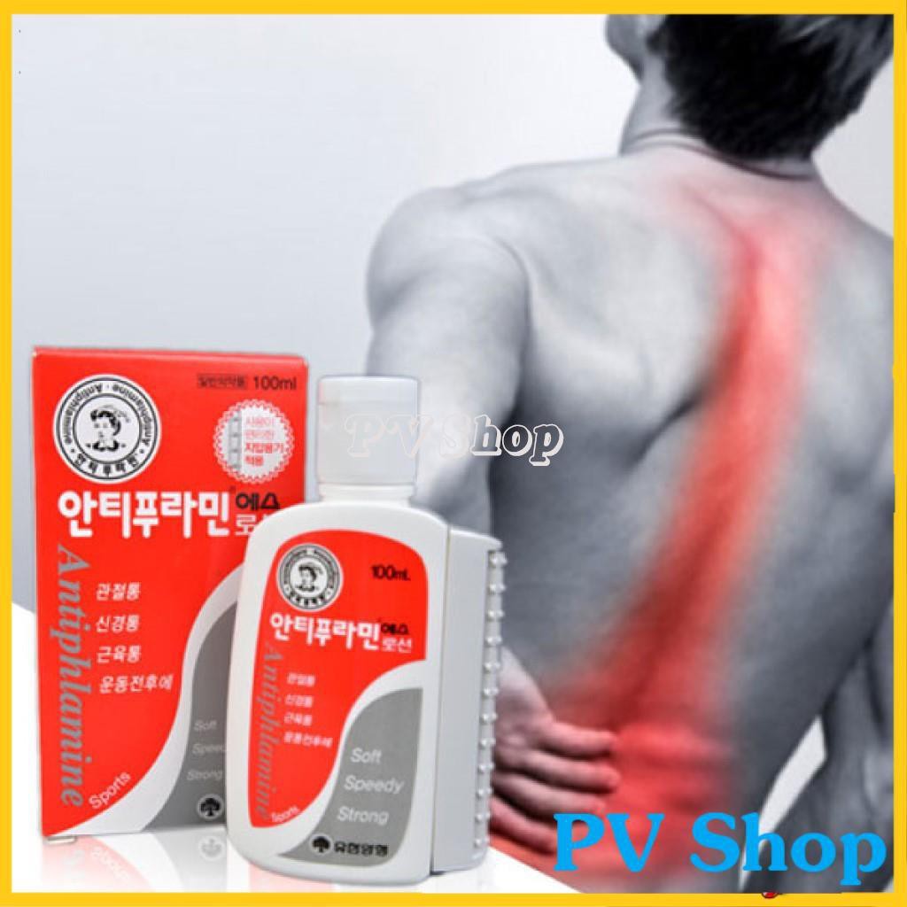 Dầu Nóng Hàn Quốc Antiphlamine 100ml Làm Giảm Đau Nhức Xương Khớp - Có tem Chống Hàng Giả( date 2023