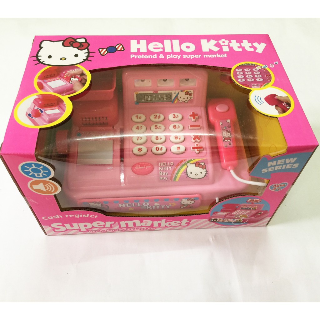 ĐỒ CHƠI TRẺ EM - BỘ MÁY TÍNH TIỀN SIÊU THỊ CHẠY PIN - kingtoys99