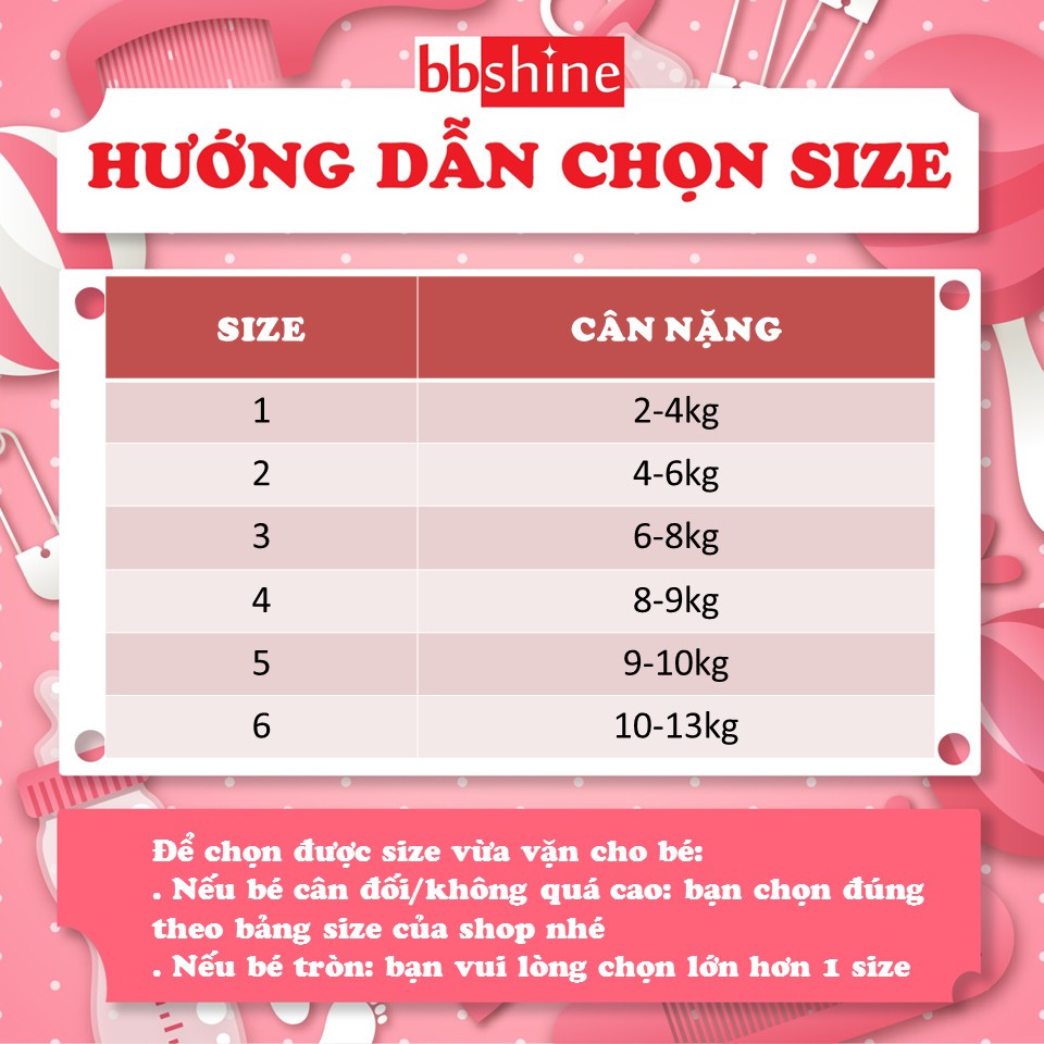 Bộ cotton giấy màu sắc áo cộc tay khuy giữa cho bé 2-13kg chất thun co giãn BBShine - BVN001