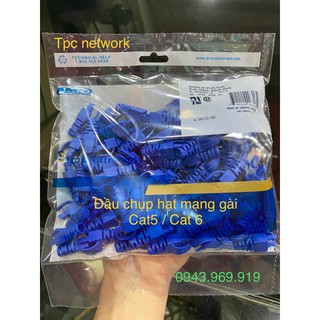 Combo 100 đầu chụp hạt mạng Cat5 bảo vệ đầu dây mạng.