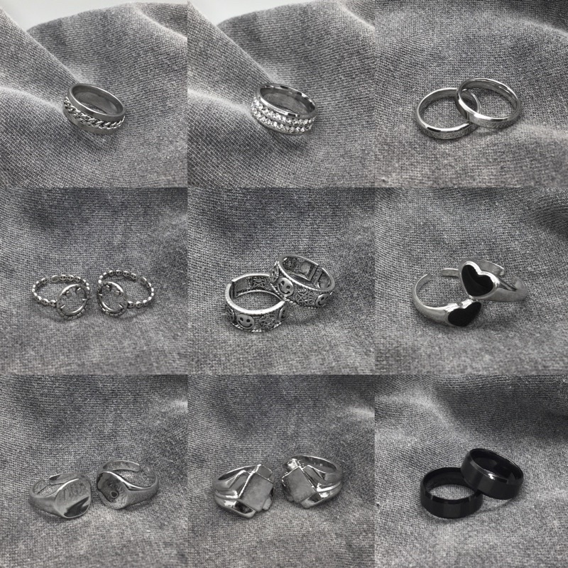 NHẪN HỢP KIM TITAN VINTAGE BASIC CHROME HEARTS STUDIO 612 45 LOẠI NHẪN (TẾT UPDATE)