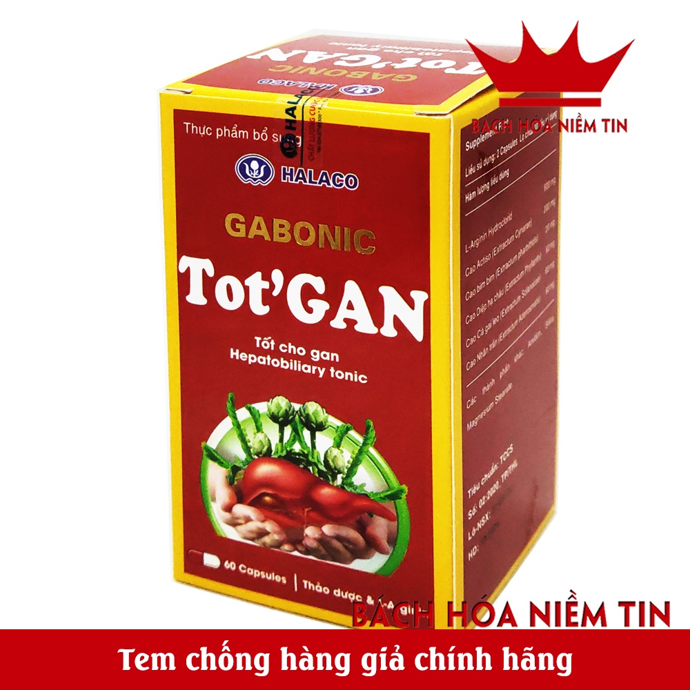 Viên uống giải độc gan GABONIC TOT GAN -   từ thảo dược an toàn hiệu quả - tăng cường chức năng gan
