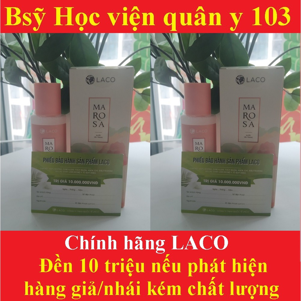 NƯỚC TẨY TRANG MAROSA CLEANSING WATER LACO, dùng cho mọi loại da làm sạch sâu, dưỡng ẩm giúp da sáng trắng tự nhiên120ML | BigBuy360 - bigbuy360.vn