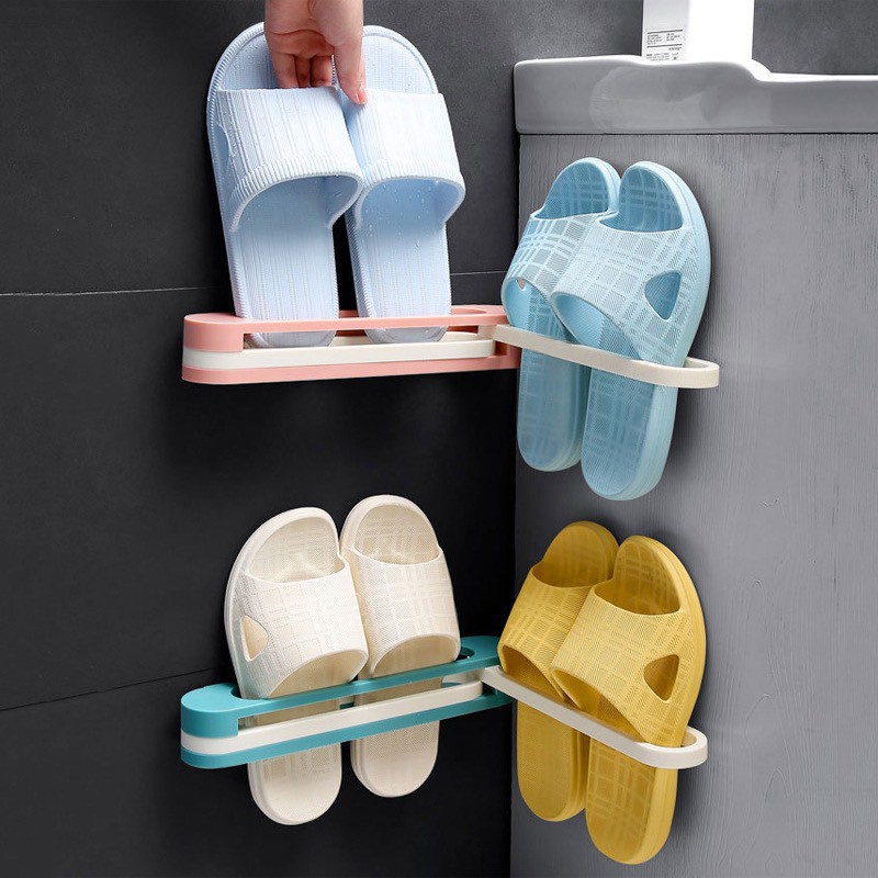 [❌GIÁ SỈ❌] Giá Để Giày Dép Thông Minh Dán Tường 3 Ngăn Gấp Gọn 88087