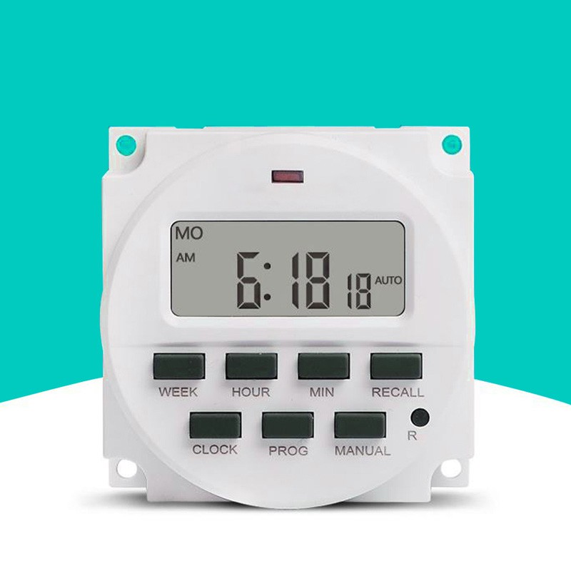 Đồng Hồ Hẹn Giờ Kỹ Thuật Số Màn Hình Lcd 12v Dc 7 Ngày Tm618N-4 15.98 Inch