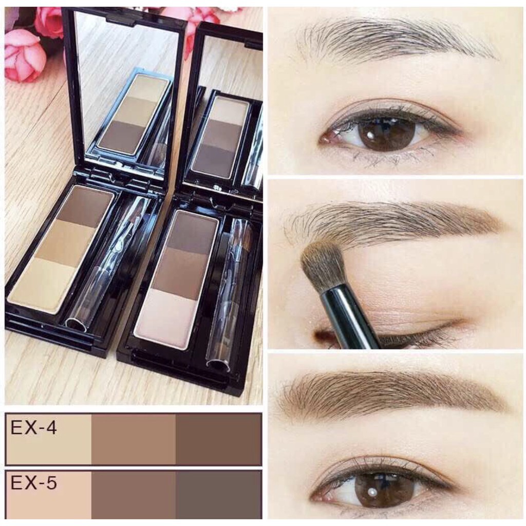 Kate Bảng Phấn Trang Điểm Lông Mày 3 Màu Tiện Dụng