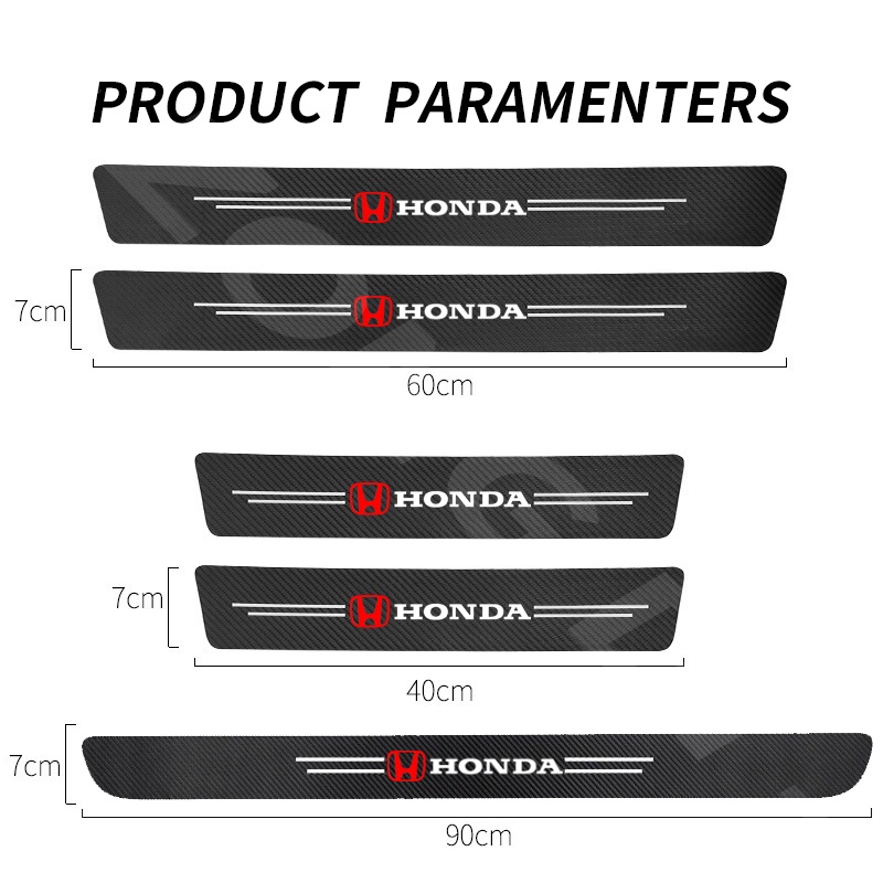 Miếng Dán Cửa Xe Hơi Bằng Sợi Carbon Cho Honda City Civic Brio HRV CRV