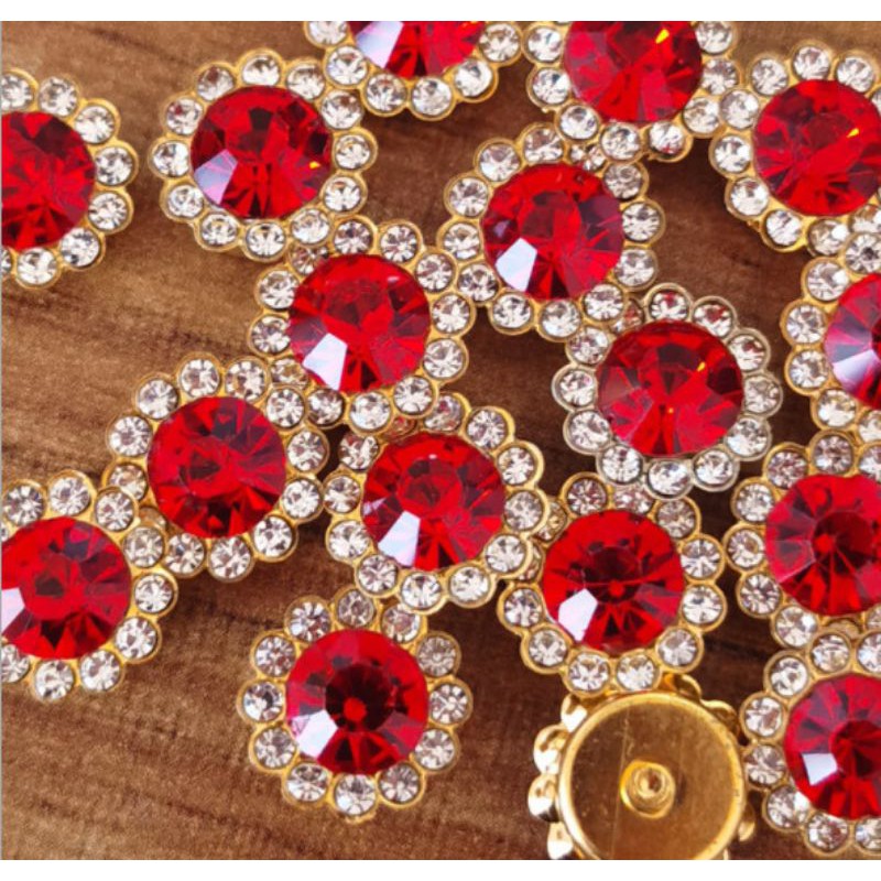 10 center bông hoa nhụy đá to làm phụ kiện handmade