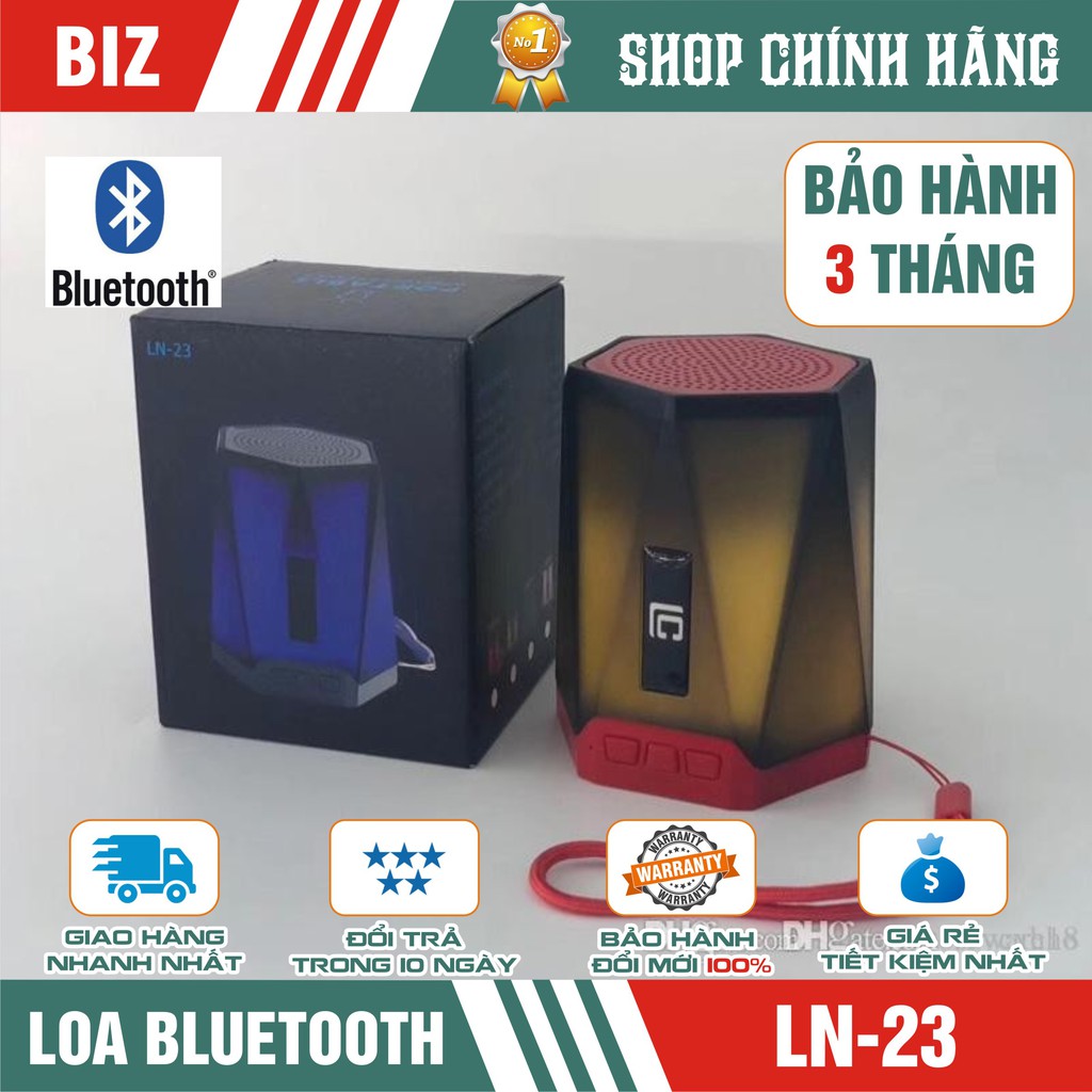 [Mã ELFLASH5 giảm 20K đơn 50K] Loa Bluetooth mini LN-23 Bass cực đỉnh LED đổi mầu - Bảo hành 3 tháng!!!