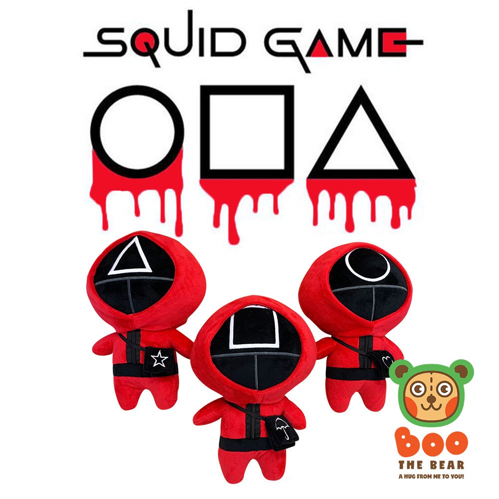 Gấu bông Lính gác Squid Game - Trò Chơi Con Mực (Tam giác, Tròn, Vuông) - Hàng Việt Nam chất lượng cao